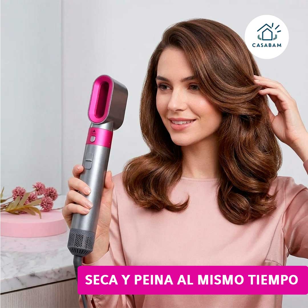 Cepillo Secador 5 en 1 - Peina y seca en minutos - Peinado rápido sin salir de casa