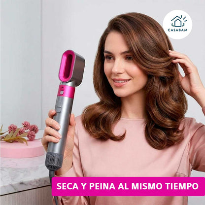 Cepillo Secador 5 en 1 - Peina y seca en minutos - Peinado rápido sin salir de casa