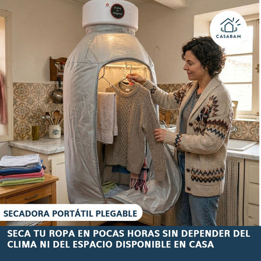 Secadora Portátil Plegable Pro – Seca en Cualquier Lugar – Ropa seca en horas sin depender del clima ni un patio