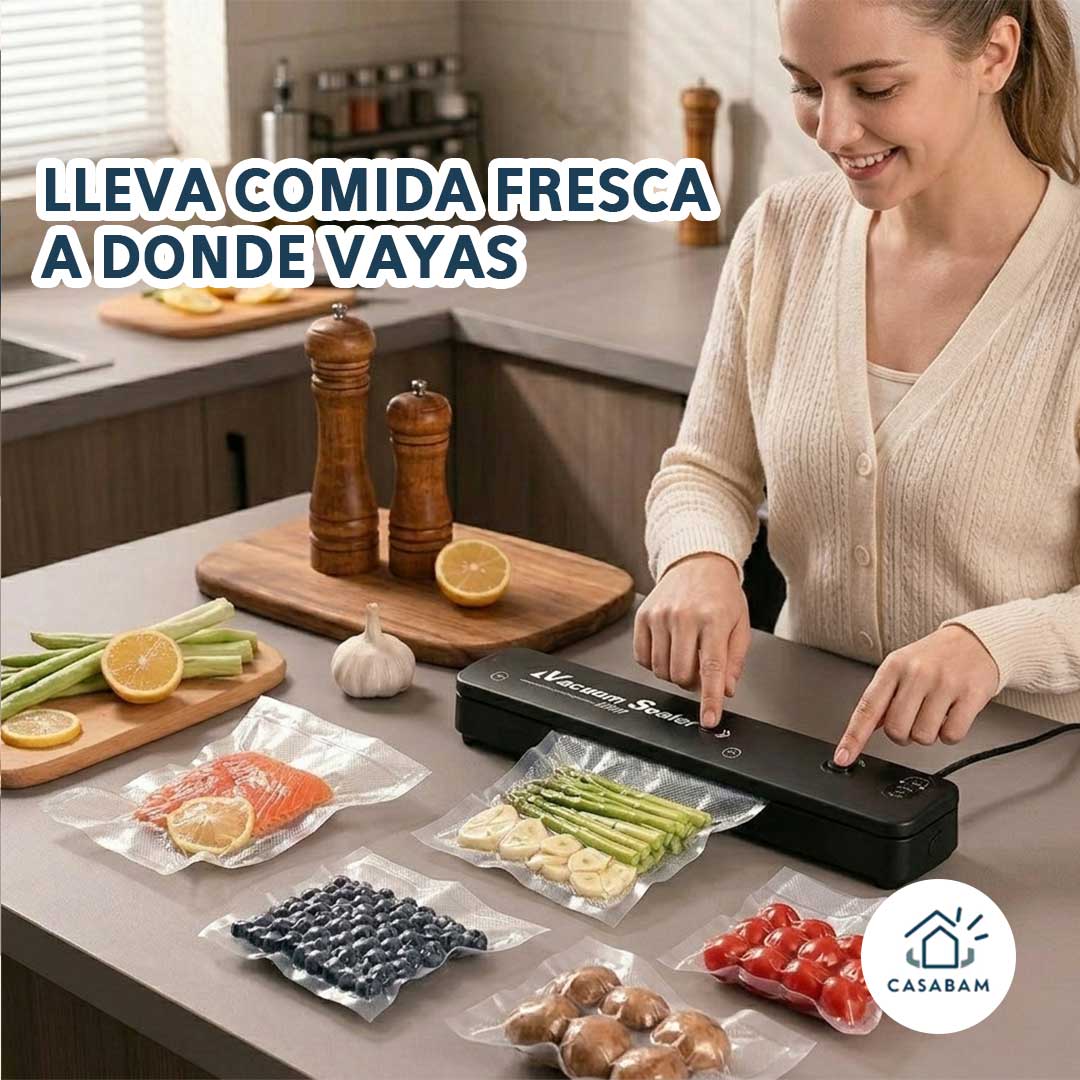 Máquina Selladora al Vacío - Prolonga la Frescura de tus Alimentos - Duplica la duración de tu comida sin botarla