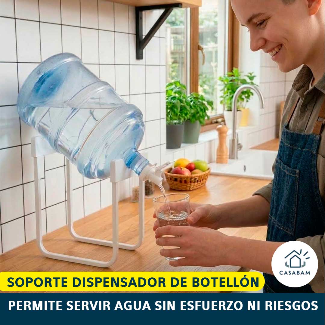 Soporte Dispensador de Botellón - Uso sin esfuerzo - Sirve agua fácil sin levantar peso