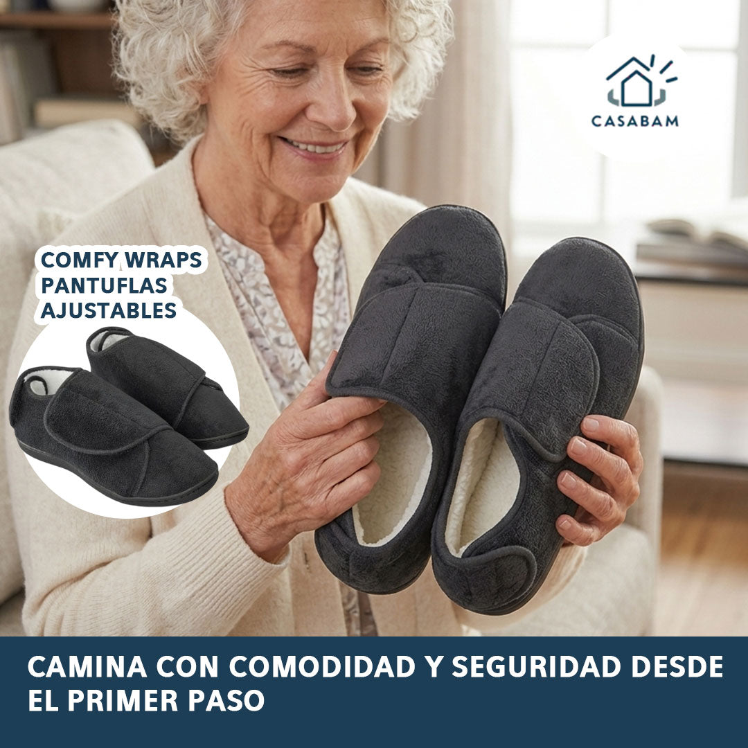 Comfy Wraps Pantuflas Ajustables – Confort Prolongado – Disfruta estabilidad y comodidad durante todo el día