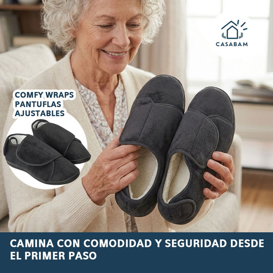 Comfy Wraps Pantuflas Ajustables – Confort Prolongado – Disfruta estabilidad y comodidad durante todo el día